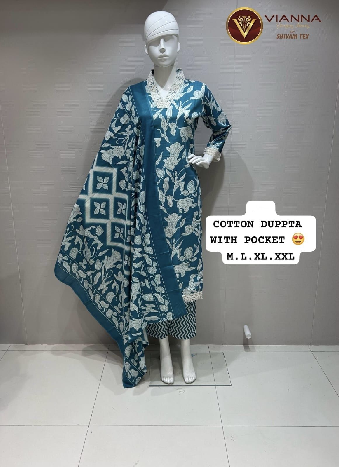 Diya sarees - White Cotton Kurti With Dupatta